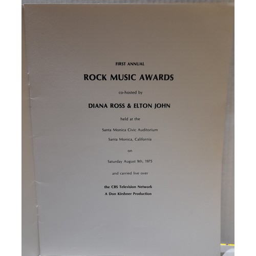 372 - First Annual Rock Music Awards programme 9th August 1975 and B.A.S.C.A Gold Badge Awards 1993 progra... 