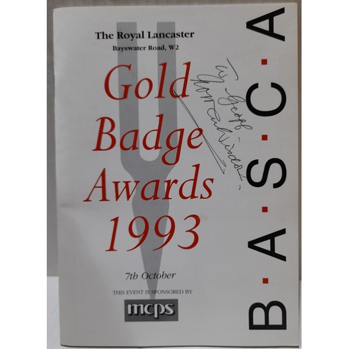 372 - First Annual Rock Music Awards programme 9th August 1975 and B.A.S.C.A Gold Badge Awards 1993 progra... 