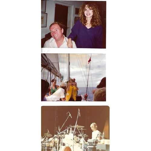 381 - A collection of twenty eight various photographs, many featuring Geoff Emerick and including three w... 