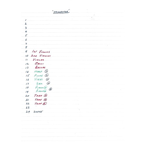 302 - Lyric sheets for Flaming Pie, Young Boy and Your Loving Flame with notations