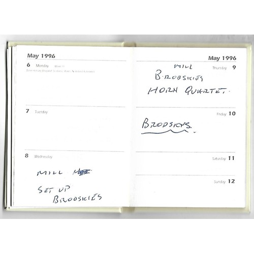 305 - Two diaries dated 1995 and 1996 with information on Geoff Emerick recording studio dates