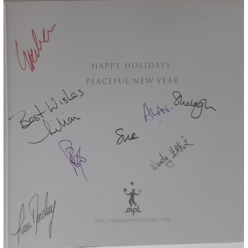 195 - MPL Christmas card signed by staff members sent to Geoff Emerick