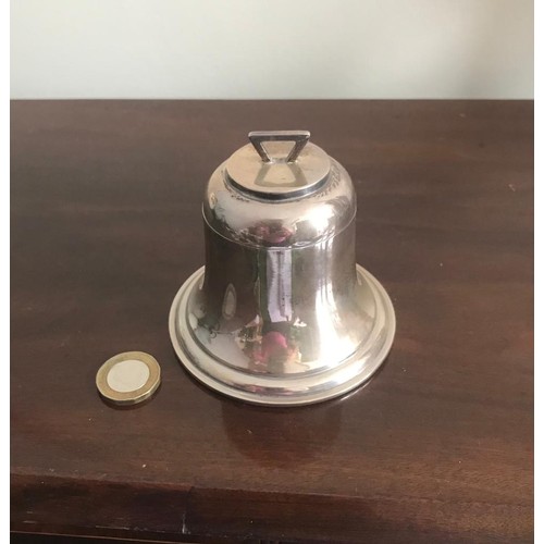 176 - SMALL SILVER BELL FORM INKWELL