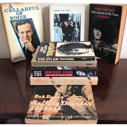 195 - EPSTEIN- 'CELLARFUL OF NOISE', WIENER- 'LENNON IN HIS TIME' PLUS TWENTY-SIX OTHER POP VOLUMES