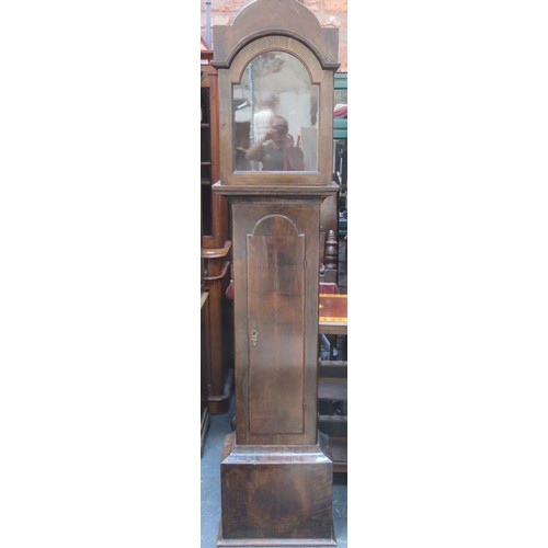 215 - 19th century Mahogany long case clock case. App 211cm H x 46cm W x 24cm D