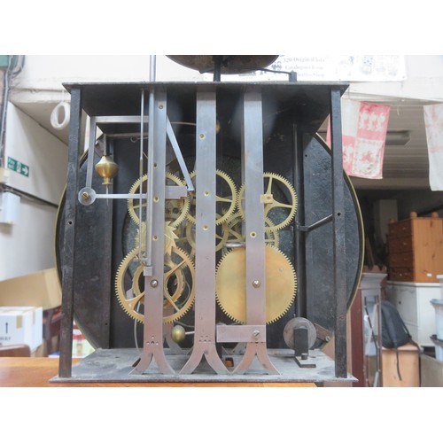 219 - RTV - Very rare 19th century mahogany cased French regulator free standing clock, with circular enam... 