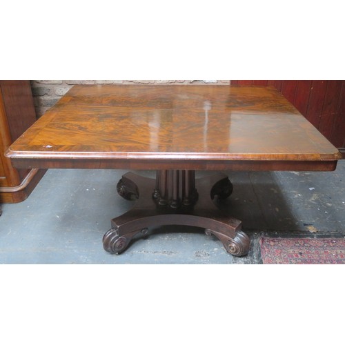 228 - 19th century Mahogany tilt topped breakfast table on quadrafoil supports. 154.5cm H x 135.5cm W