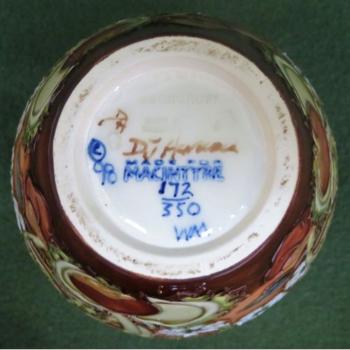 10 - Moorcroft limited edition 'Underwood' pattern tube lined and glazed ceramic vase, signed to base by ... 