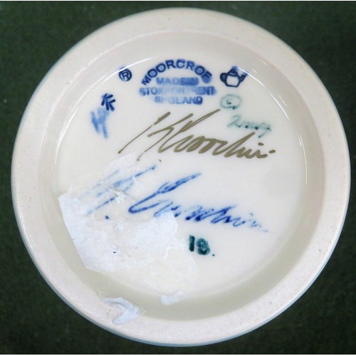 1 - Moorcroft tube lined and glazed ceramic vase, decorated with King Penguins, designed by Kerry Goodwi... 