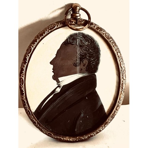 11F - MINIATURE OVAL PORTRAIT OF A MEMBER OF THE GARBUTT FAMILY WITHIN GILDED FRAME, APPROXIMATELY 8 x 6.5... 