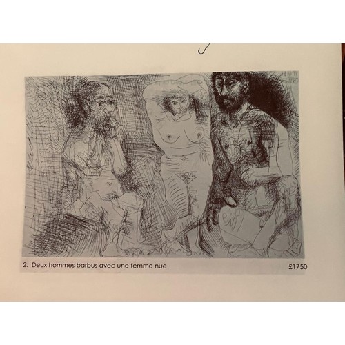 116 - PABLO PICASSO, ETCHING- 'DEUX HOMMES BARBUS AVEC UNE FEMME NUE', 1966, GOLDMARK GALLERY, UPPINGHAM, ... 