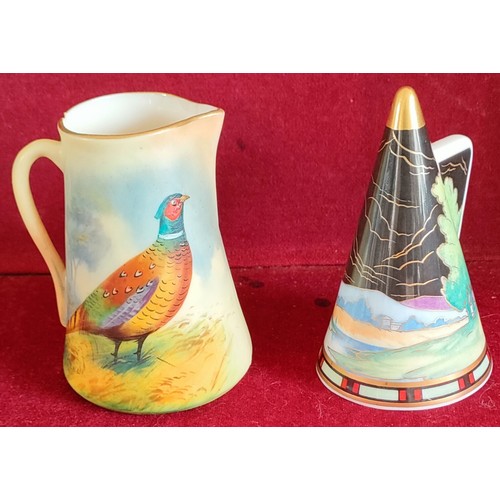 ROYAL WORCESTER GLAZED CERAMIC CANDLE SNUFFER "BLUE LAGOON" PLUS ROYAL