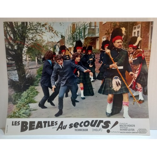 8 - The Beatles HELP! United Artists 1965 French set of 12 promotional lobby cards with original envelop... 