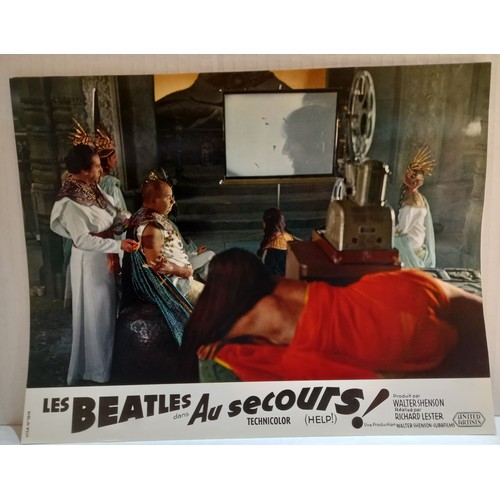 8 - The Beatles HELP! United Artists 1965 French set of 12 promotional lobby cards with original envelop... 