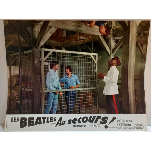 8 - The Beatles HELP! United Artists 1965 French set of 12 promotional lobby cards with original envelop... 