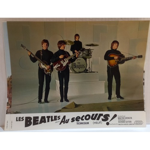 8 - The Beatles HELP! United Artists 1965 French set of 12 promotional lobby cards with original envelop... 