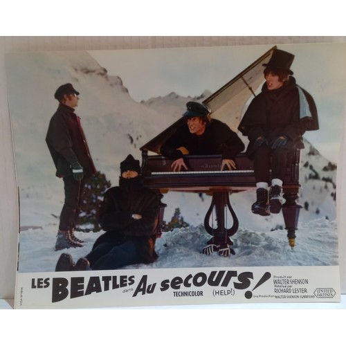 8 - The Beatles HELP! United Artists 1965 French set of 12 promotional lobby cards with original envelop... 