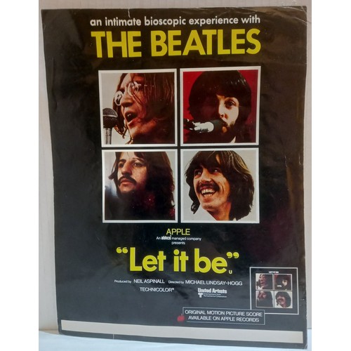 13 - The Beatles Let It Be front of house film poster measures approx A4 size