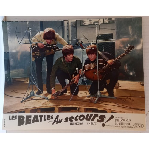 16 - The Beatles HELP! United Artists 1965 French set of 12 promotional lobby cards with original envelop... 