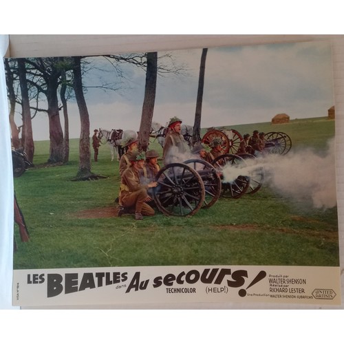 16 - The Beatles HELP! United Artists 1965 French set of 12 promotional lobby cards with original envelop... 