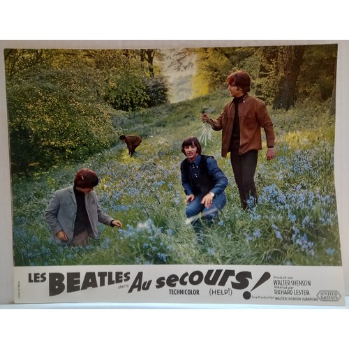 16 - The Beatles HELP! United Artists 1965 French set of 12 promotional lobby cards with original envelop... 