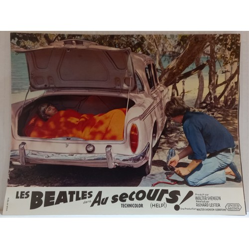 16 - The Beatles HELP! United Artists 1965 French set of 12 promotional lobby cards with original envelop... 