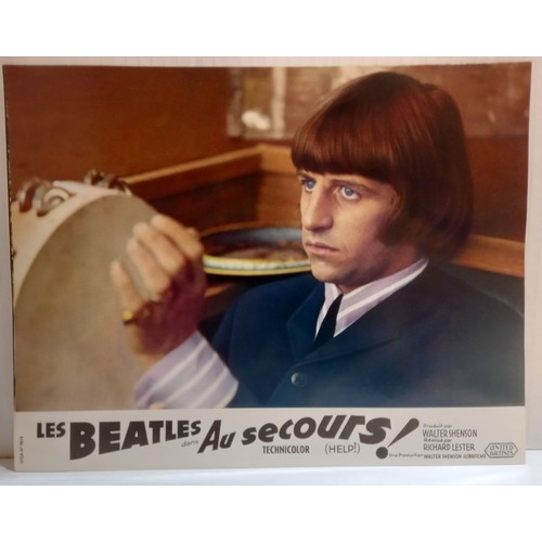 16 - The Beatles HELP! United Artists 1965 French set of 12 promotional lobby cards with original envelop... 