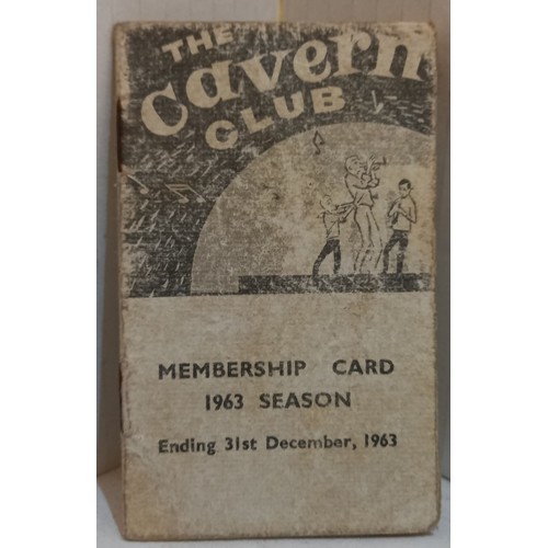 23 - 1963 Cavern Club membership card