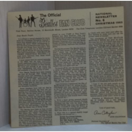 33 - The Beatles 1965 Fan Club Christmas single Flexi Disc with news letter