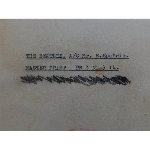 37 - The Beatles Albert Marion original print dated 12/11/61 on reverse print is marked The Beatles A/C M... 