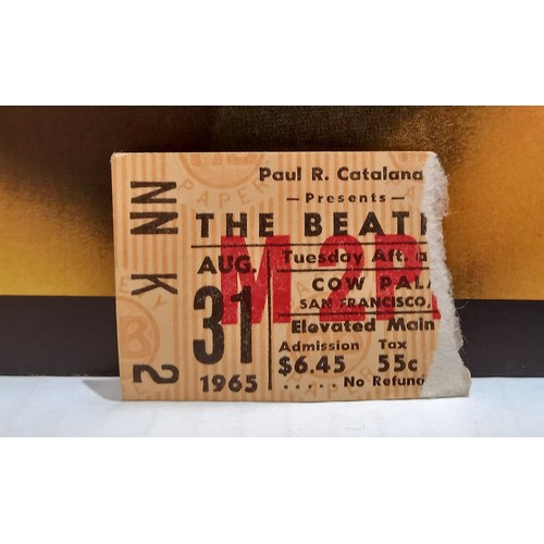 39 - The Beatles 31st August 1965 Cow Palace San Francisco concert ticket stub with 1965 USA Ltd Tour pro... 