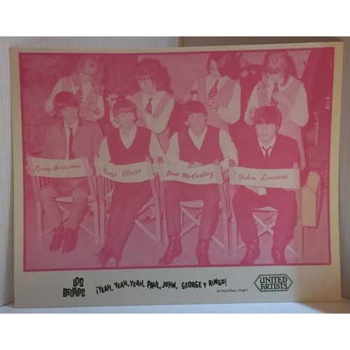 43 - Five Los Beatles Yeah!Yeah!Yeah! (A Hard Days Night) Cinema Lobby Cards Mexico c1964