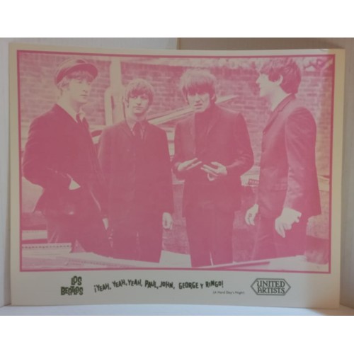 43 - Five Los Beatles Yeah!Yeah!Yeah! (A Hard Days Night) Cinema Lobby Cards Mexico c1964