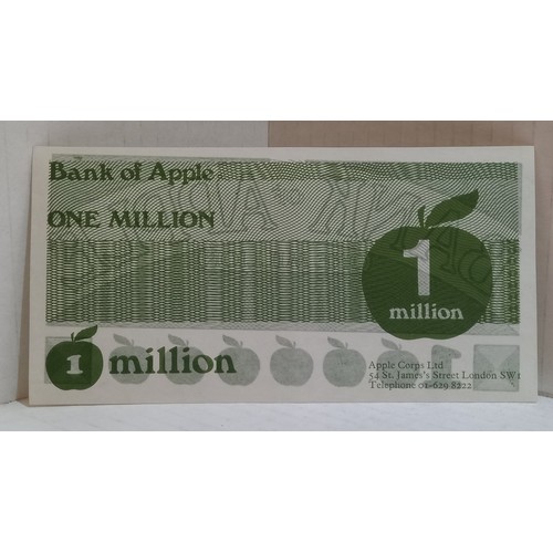 53 - Apple Records Bank Of Apple One Million Pound Note UK c1969