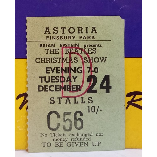 63 - The Beatles 1963/4 London Astoria Christmas Show programme with Ticket Stub dated 24th Dec