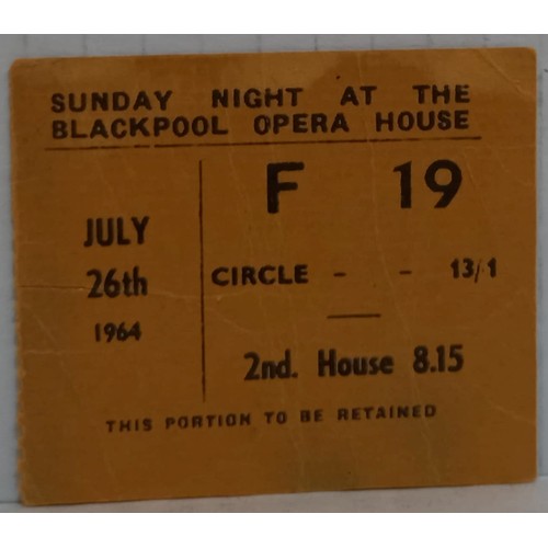 65 - The Beatles Sunday Night At The Blackpool Opera House July 26th 1964 Concert Programme and Ticket St... 