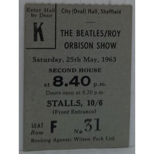 87 - The Beatles-Roy Orbison Tour Programme complete with ticket stub  for Sheffield City Hall dated 25th... 