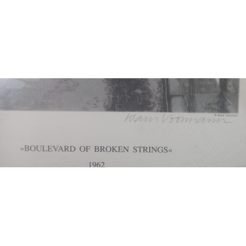 95 - Klaus Voormann Boulevard Of Broken Strings limited edition signed print No 64/250 framed and glazed ... 