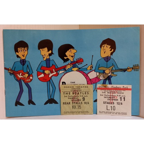 97 - The Beatles 1965 UK Tour Programme complete with two ticket stubs Birmingham Odeon 9th December and ... 