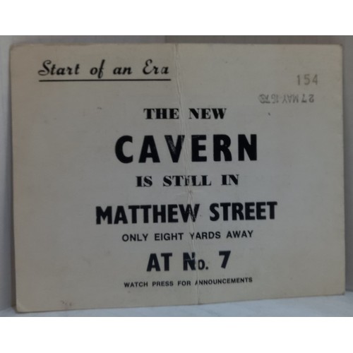 105 - Last Night of The Cavern Club ticket 27th May 1973