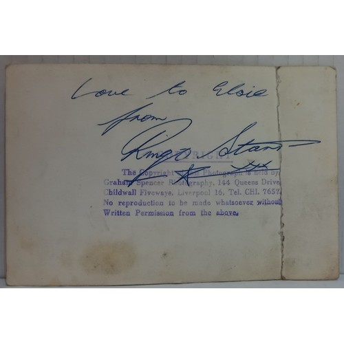 113A - Ringo Starr photograph by Graham Spencer signed on reverse “Love To Elsie from Ringo Starr xxx”. Thi... 