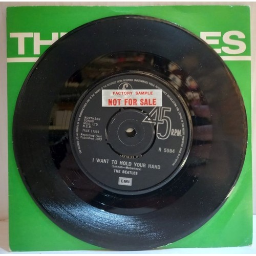 168 - The Beatles I Want To Hold Your Hand R5084 UK Green Sleeve re-issue with Factory Sample Not For Sale... 