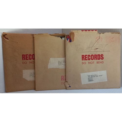 338 - Three Beatles Fan Club Christmas Flexi records with mailing envelopes for 1967, 1968 and 1969