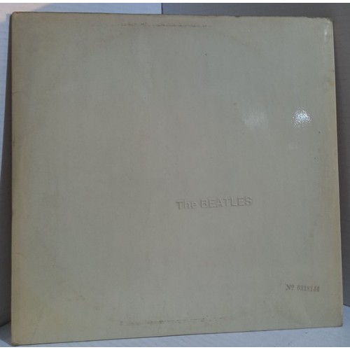 350 - The Beatles White album Mono No 0160245 with poster missing photographs and Stereo White Album No 03... 