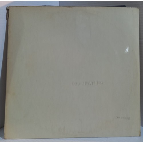 350 - The Beatles White album Mono No 0160245 with poster missing photographs and Stereo White Album No 03... 