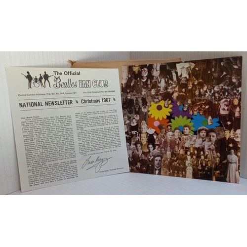 360 - The Beatles 1967 fan club flexi disc complete with original mailing envelope and news letter NM cond... 