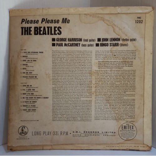 361 - The Beatles Please Please Me Album Black and Gold label Mono LP with Dick James Credits condition Go... 