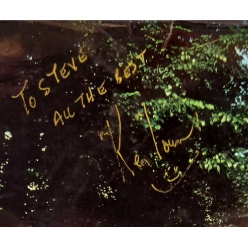 362 - The Beatles Abbey Road album with misaligned Apple sleeve signed on cover by Ken Townsend former man... 