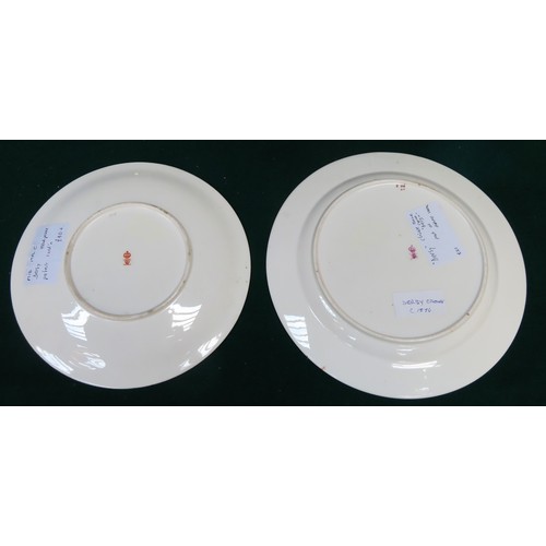 148 - Two Derby handpainted ceramic plates