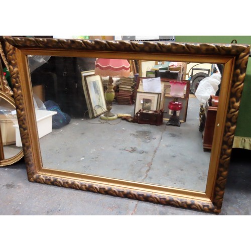 172 - Large 20th century gilded rectangular wall mirror. Approx. 69cms x 98cms